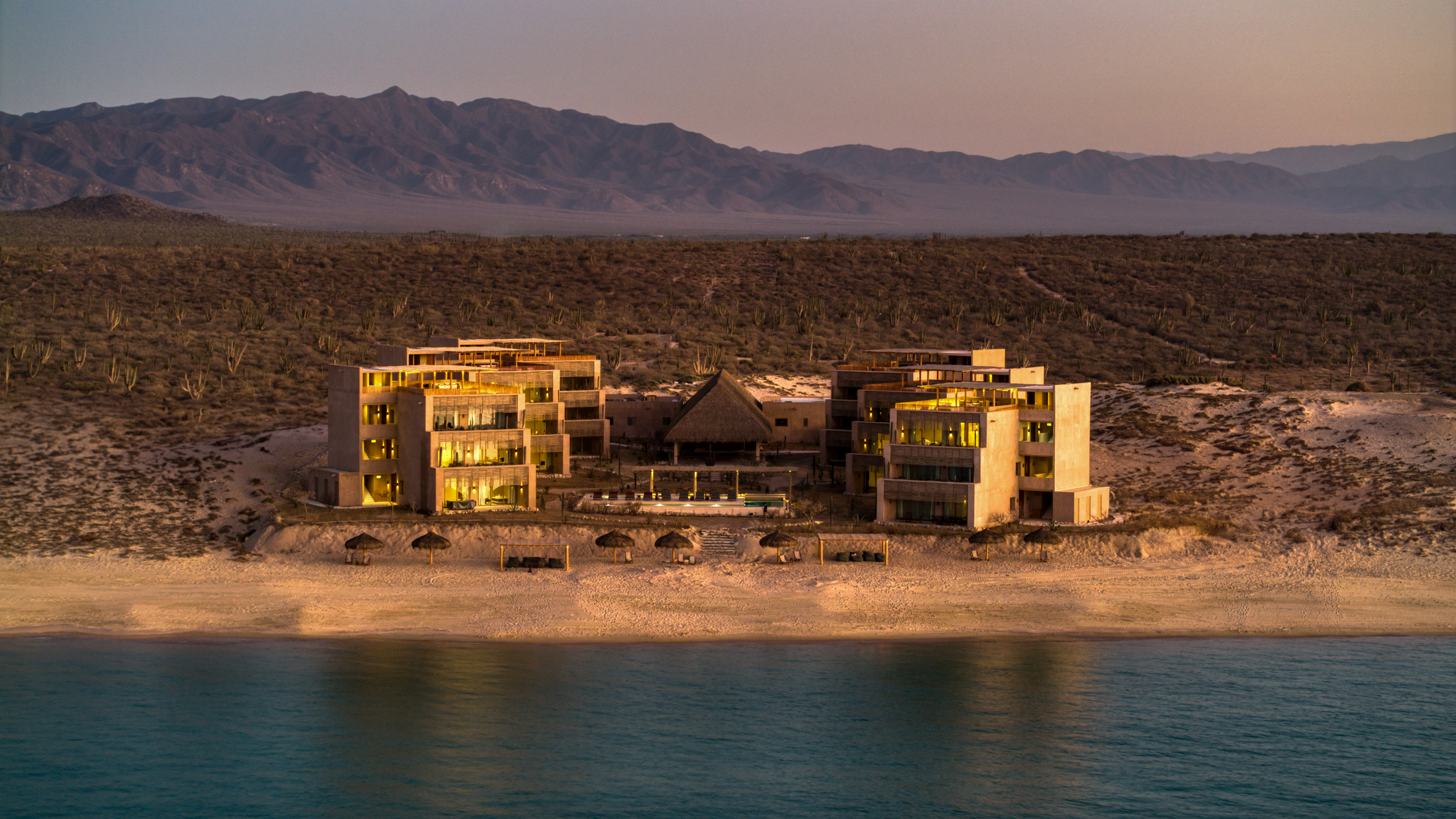 Ocean view from the deck of a modern villa at Ámina Wind Resort