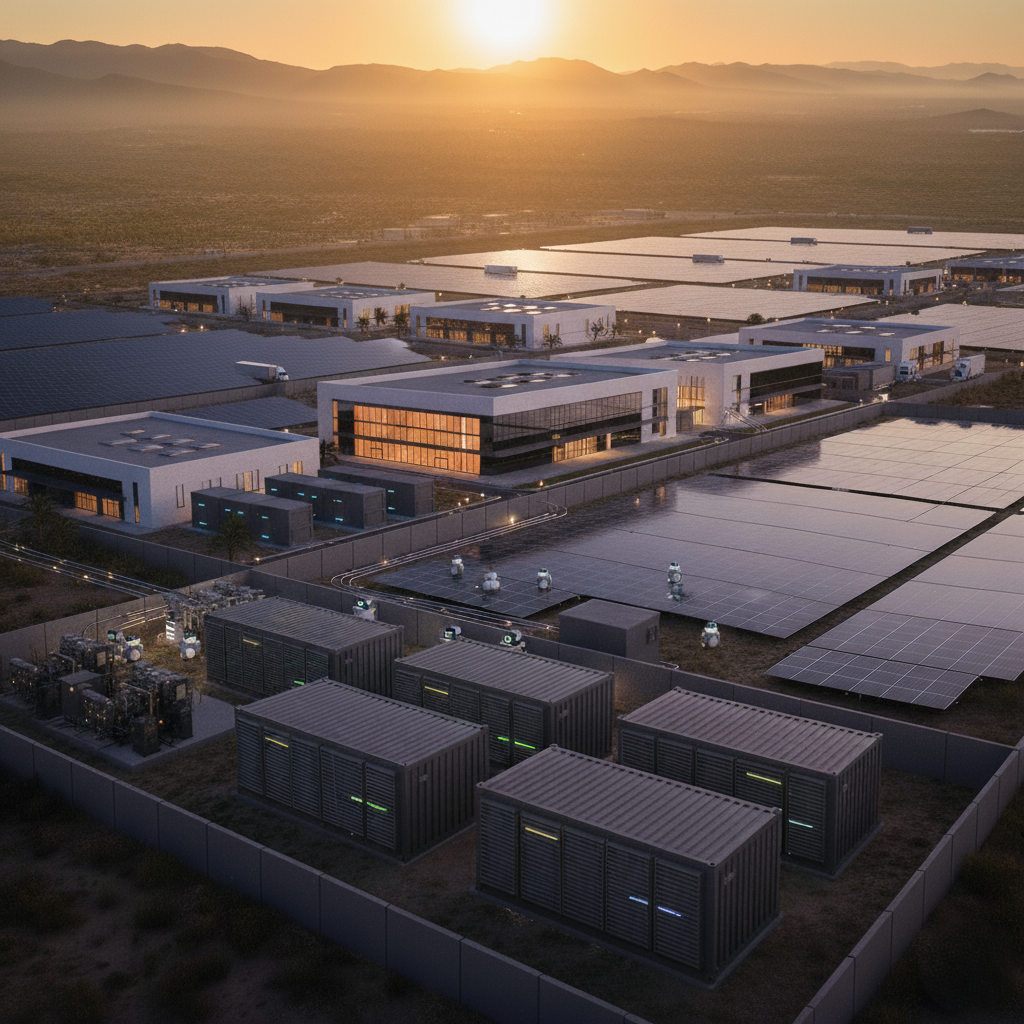 Clean and modern energy infrastructure equipment for data centers.